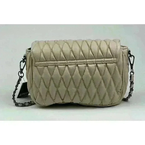 NEW! Badgley Mischka Women's Quilted Messenger Bag In Off White NWT $149 - Picture 3 of 4